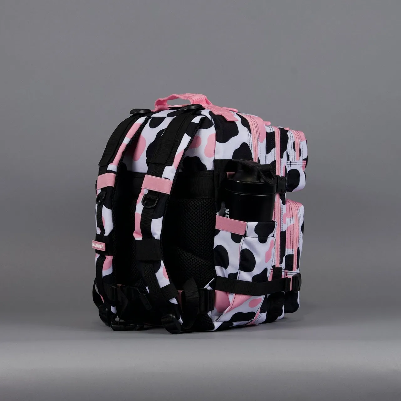 35L Backpack Pink Black Cow