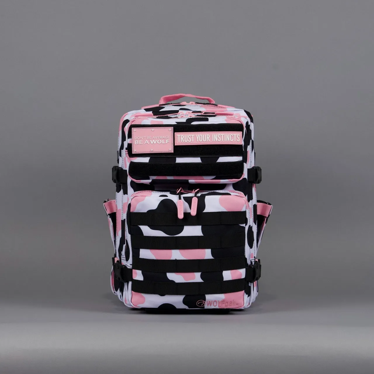 35L Backpack Pink Black Cow