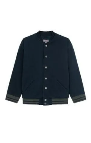 Bomber Jacket Kids | Garment Dyed Oxford Navy Knit | DL1961 Kids