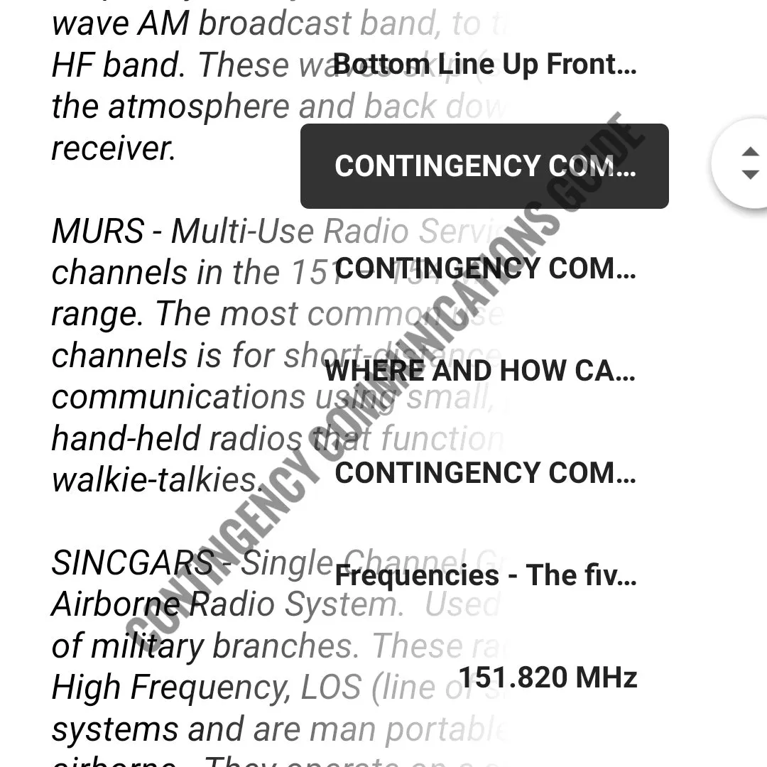 Contingency Communications - Primary, Alternate, & Emergency Contact Options [PDF]