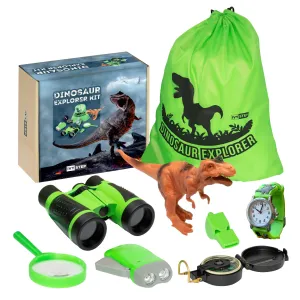 Dinosaur Kids Explorer Kit - Binoculars, Flashlight, Watch, Magnifying Glass,