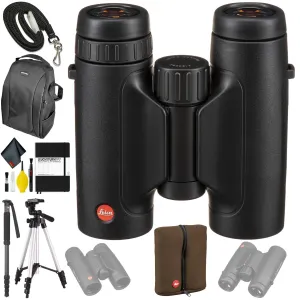 Leica 10x32 Trinovid HD Binocular - Hard Notebook - Monopod 70" - Tripod - Pack Base Bundle