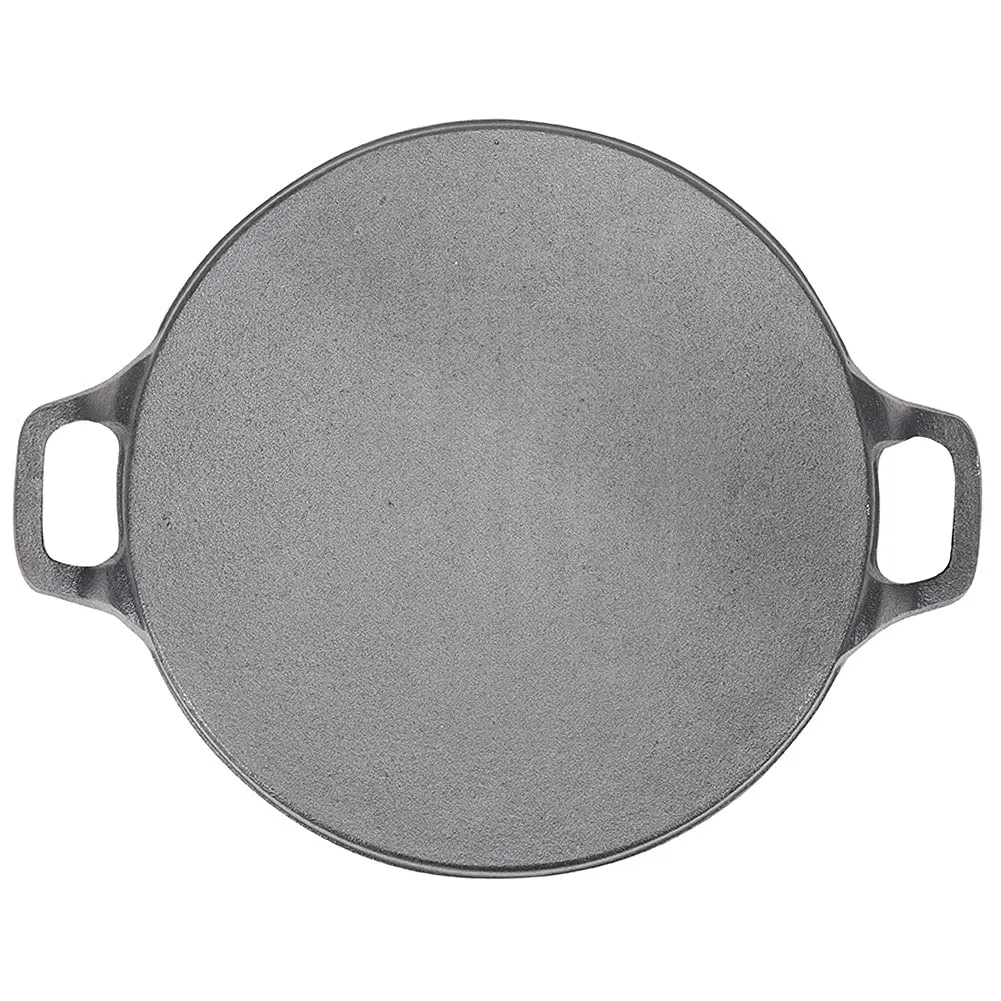 Preseasoned Cast Iron Round Griddle Plate, 30cm, BBQ, All-Stove