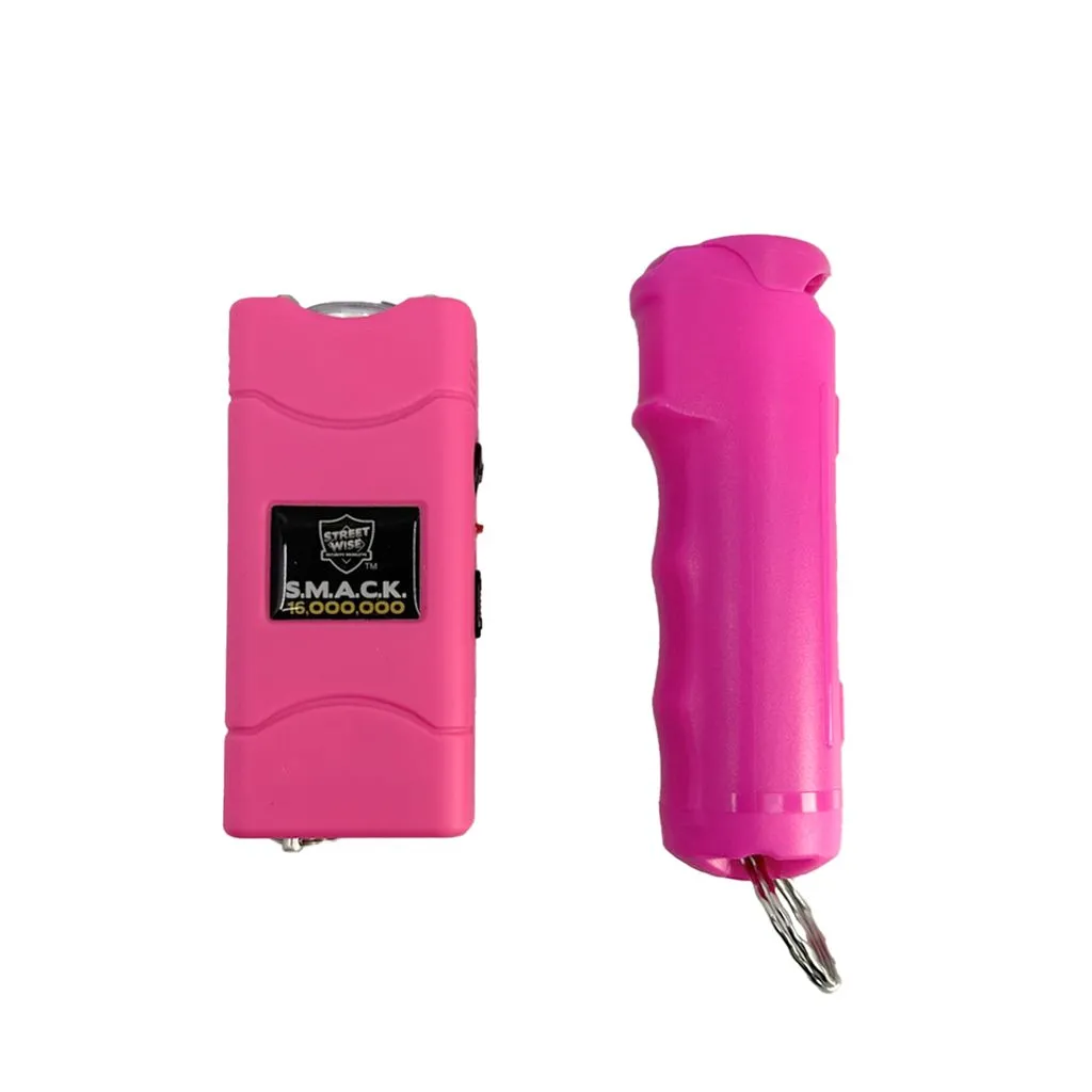 Self-Defense Stun Gun and Gel Pepper Spray Keychain Bundle