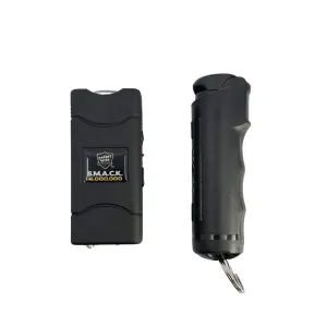 Self-Defense Stun Gun and Gel Pepper Spray Keychain Bundle