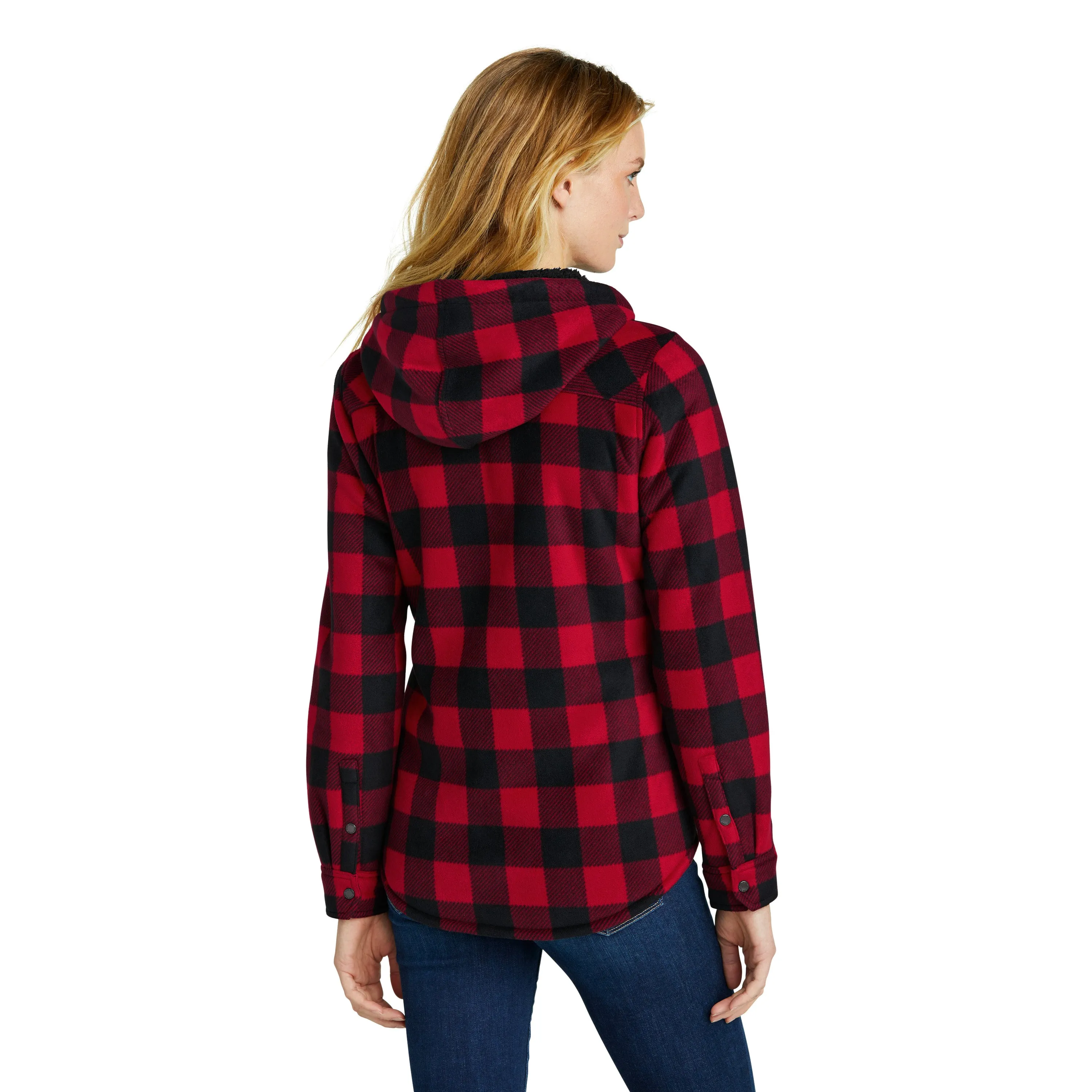 The Citadel Eddie Bauer® Ladies Woodland Shirt Jacket with Cozy Hood