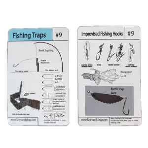 Tip Card #09 Fish Funnel Trap and Improvised Hooks : How to Make a Fish Trap, and Diy Survival Hooks